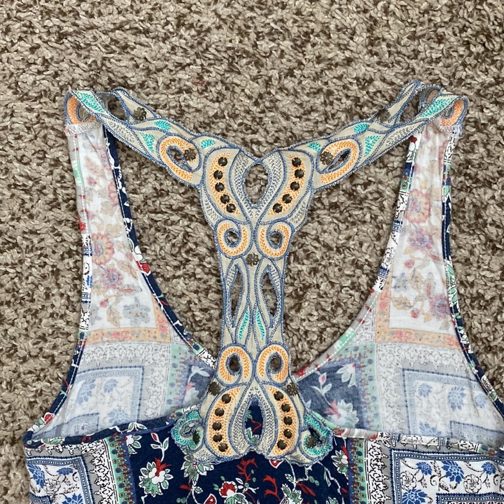 American Rag Embroidered Racerback Boho Tank Top - Picture 14 of 16